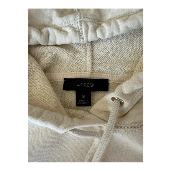 J.CREWUniversity Terry Hoodie & Jogger Set in Natural Striped Cuffs, Size S